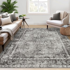 Area Rugs Living Room Machine Washable Soft Carpet for Bedroom Vintage Distressed Area Rug - 1 of 4