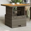 vidaXL Garden Table Grey PE Rattan Medium Height-Adjustable - 2 of 4
