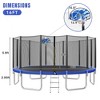 Jump Into Fun 16FT Round Recreational Trampoline With Safety Enclosure,Basketball Hoop,Ladder And Anti Rust Coating Built To Last For Kids And Adults - 2 of 4