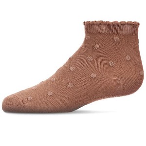 Memoi Girls Cotton Blend Swiss Dot Anklet Socks - 1 of 3