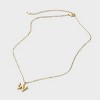 14K Gold Dipped Twisted Bubble Initial Necklace - A New Day™ Gold - 3 of 4