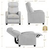 Yaheetech Adjustable Corduroy Recliner Chair Sofa Chair with Pocket Springs for Living Room Bedroom - 3 of 4