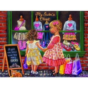 Sunsout My Sister's Closet 300 pc Jigsaw Puzzle 35855 - 1 of 4