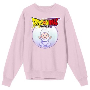 Dragon Ball Daima Baby Trunks Adult Cradle Pink Crew Neck Long Sleeve Sweatshirt - 1 of 3