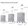 BEAFUP 3-Piece PC+Aluminum Frame Luggage Set with Password Lock - 20", 24", 28" Stylish Suitcases for Travel, Black - 3 of 4