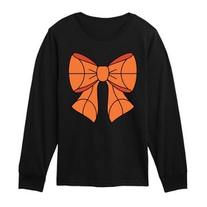 Boys' - Instant Message - Basketball Bow Long Sleeve Graphic T-Shirt - 1 of 4