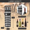 OPUX Wine Bag Single Bottle Carrier Tote Shoulder Strap, Insulated Thermal Carry Case Cooler Travel Picnic Beach Gift - 3 of 4