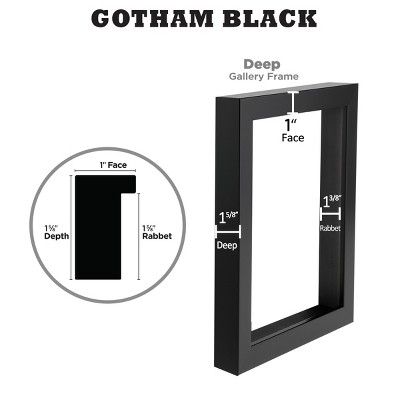 Gotham Black 20" x 20" Deep Gallery Frames Set of 3