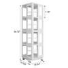 NicBex 4-Tier Rotating Bookshelf with Wheels,55" Tall Book Rack for Bedroom,Living Room,Office,Easy Assembly - 3 of 4