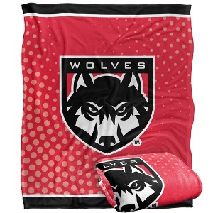 Western Oregon University Logo Dots Silky Touch Blanket White 50x60 - 1 of 4