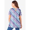 Roaman's Women's Plus Size Swing Ultimate Tee With Keyhole Back - 3 of 4
