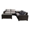 Courtyard Casual St Lucia 4 pc Sectional Set  Includes:  One Left and One Right Sectional Loveseats, One Corner End Table and One Coffee Table - 4 of 4