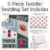 Sweet Jojo Designs Boy Toddler Bedding Set Football Green Brown and Red 5pc - 2 of 4