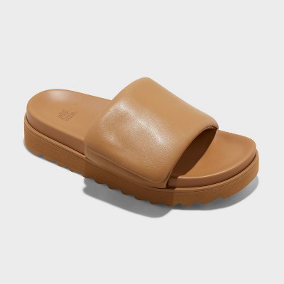 Women's Sabrina Footbed Sandals - Wild Fable™ Tan 7