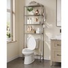 SONGMICS 4 Tier Over The Toilet Storage Metal Storage Rack with Adjustable Shelves and Hooks Space-Saving Bathroom Shelf Organizer - 2 of 4