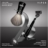 VIPER by Bass Blades | Inspired Design Shave Set w/ Badger Bristle Brush - 2 of 2