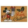 Licensed Disney Mickey Mouse Everyday Christmas Holiday Modern Graphic Novelty Natural Coir Non-Slip Indoor/ Outdoor 2 Pack Door Mat Set, 20x34 - 2 of 4