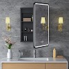 Aris LED Medicine Cabinet with Mirror, Recessed/ Wall Mounted Bathroom Cabinet, Dimmable, 3-Mode Light, Anti-Fog, Adjustable Shelves, White - 4 of 4