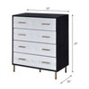 Bella Depot 4-Drawer Dresser with Black/Silver & Gold Finish - 4 of 4