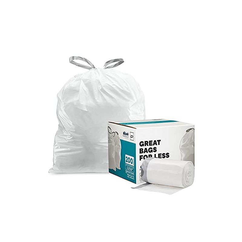 Plasticplace Trash Bags Compatible with simplehuman Code D, Blue, 5.2 Gallon   (200 Count), 1 of 2