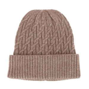 CTM Women's Solid Braided Knit Winter Beanie Hat - 1 of 3