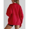 Imily Bela Womens Oversized Fleece Half Zip Stand Collar Long Sleeve Thumb Hole Pullovers with Pockets - 4 of 4