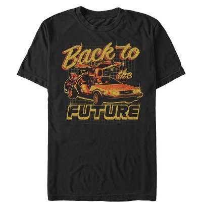 Men's Back To The Future Delorean Schematic Print T-shirt - Black - 4x ...