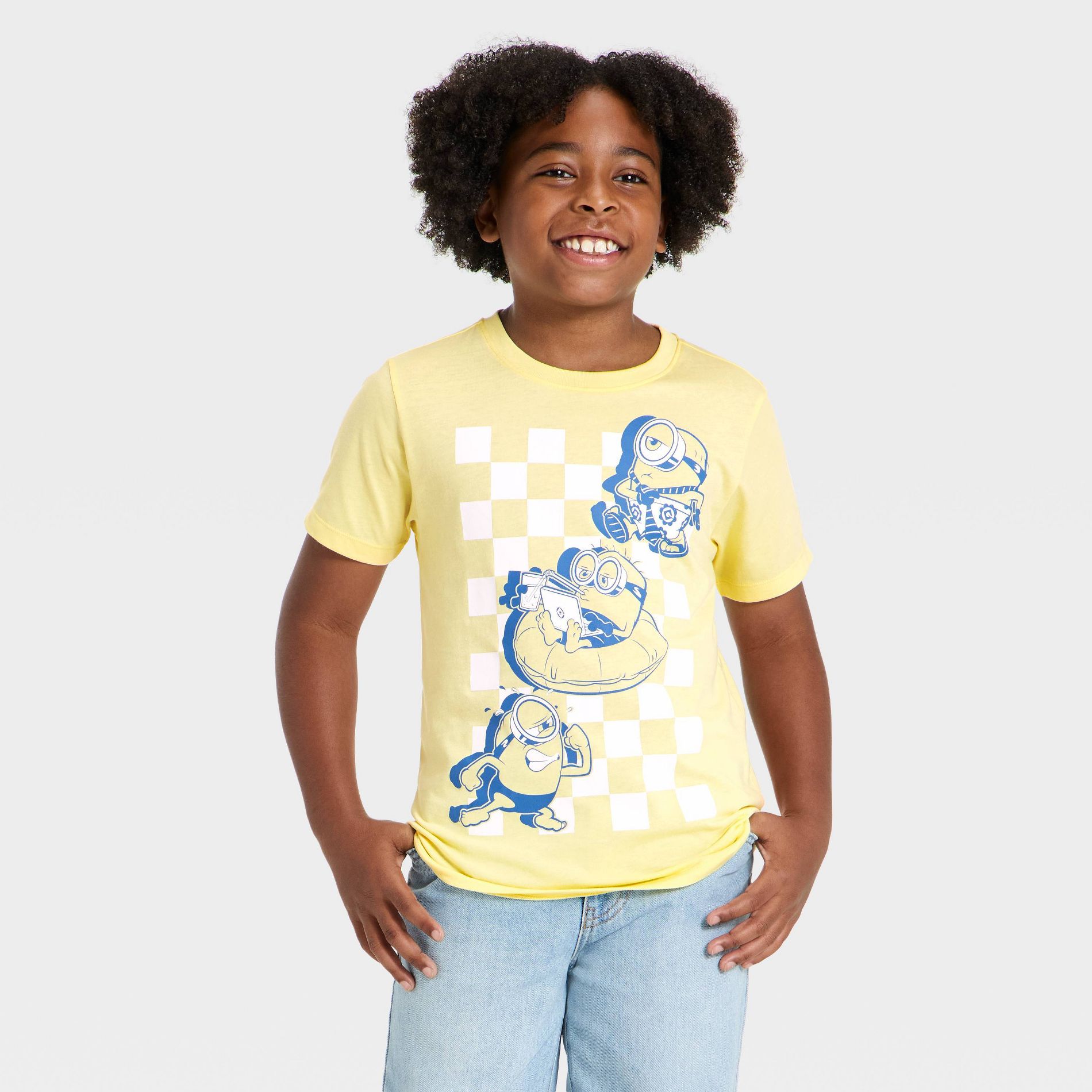 Boys' Minions Short Sleeve Graphic T-Shirt - Yellow S