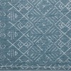 HomeRoots 3' X 5' Teal And Off White Abstract Geometric Distressed Washable Area Rug - 4 of 4