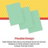 School Smart Folding Bristol Board, 12 x 18 Inches, Green, Pack of 100 - 4 of 4