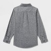 Boys' Adaptive Long Sleeve Flannel Shirt - Cat & Jack™ Gray - 2 of 4