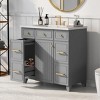 36-Inch Bathroom Vanity Cabinet, Single Sink,Shaker Cabinet With Soft-Closing Cabinet Door And Deep Drawer-Cuddlewood - 3 of 4