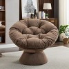 Oversized Swivel Accent Chair,360° Swivel Barrel Chair, Multicoloured Papasan Chair for Living Room-Cuddlewood - 2 of 4