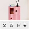 Haitral 3 Drawer Barrel Nightstand Dark Pink - 4 of 4