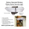 IQ America Motion Security Flood Light, Battery-Powered, 1200 Lumen LED, Wall/Eave Mount for Closet, Shed, Attic, Workshop, Grill Light, Bronze - 2 of 4