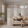 MAYEERTY Room Divider, 5.6Ft Wooden Freestanding Privacy Screen - 3 of 4