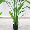 Bird of Paradise Artificial Plant,Artificial Bird of Paradise Plant with 2 Permanent Flower & 23 Realistic Leaves, Fake Tropical Palm Tree - 3 of 4