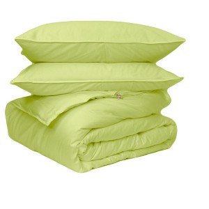 Canadian Down & Feather Company - 3 Piece Duvet Cover Set with 3-Sided Zipper, Pistachio - 1 of 4