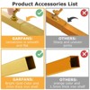 GARPROVM 6.6FT Gold Square Wedding Arch Stand Arbor for Outdoor Events - 4 of 4