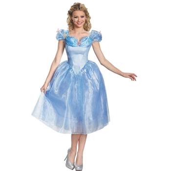 Womens Disney Cinderella Deluxe Costume - Large - Blue