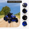 Kids Ride On Tractor, 12V Ride On Toy Car with Remote Control, Electric Vehicles Toy with LED Headlights & USB - 4 of 4