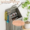 Dog Feeding Station with 2 Elevated Bowls & Food Storage Cabinet – Flip-Top Pet Feeder with Pull-Out Drawer, Stainless Steel Bowls, Brown - 3 of 4