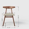 Tree City -Mid-Century Modern Dining Chair with Walnut Wood Frame and Cushioned Seat - 4 of 4
