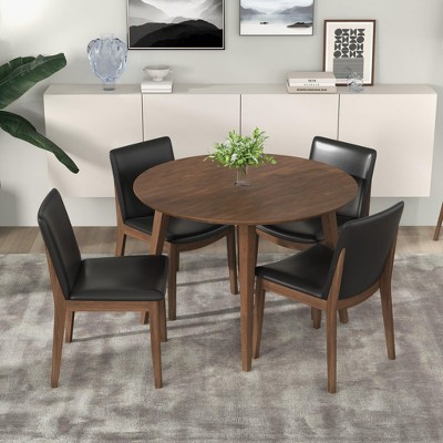 NicBex Round Dining Table 46" Modern Minimalist Wood Dining Table for Dining Room
