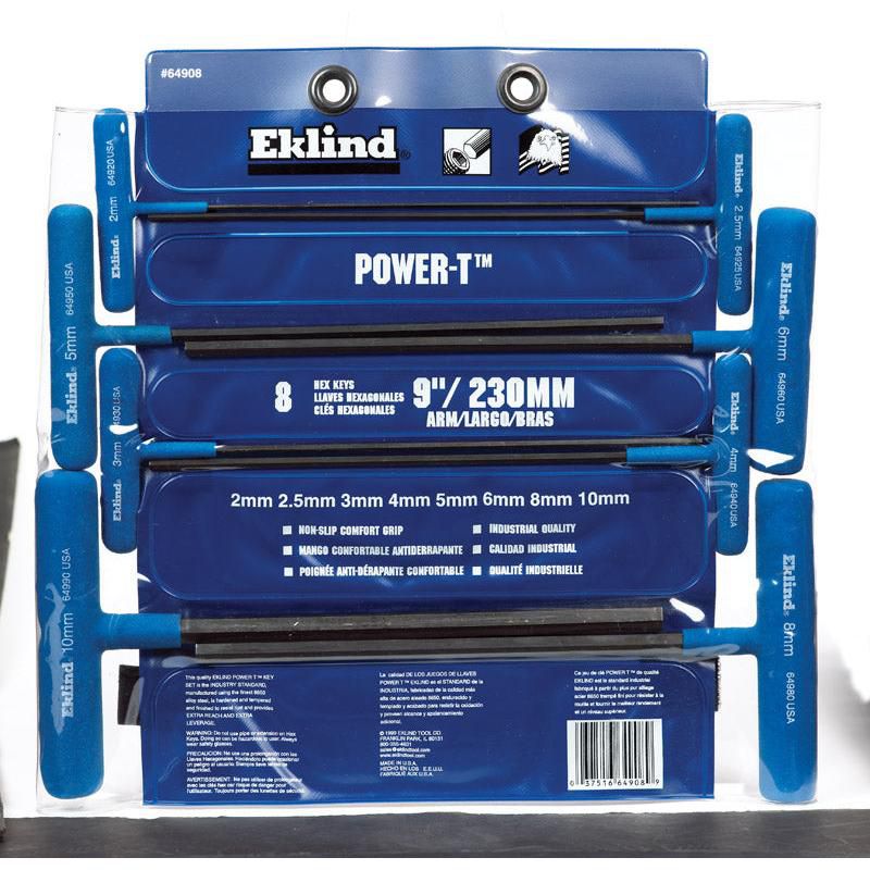 Eklind Power-T 2-10 mm Metric T-Handle Hex Key Set 8 pc, 2 of 4
