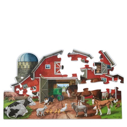 Melissa and doug farm friends floor puzzle cheap
