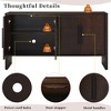CAVINAS Modern Wooden Sideboard Cabinet with Long Handles & Adjustable Shelves,Buffet Cabinet with Storage for Kitchen,Dining Room - 3 of 4