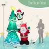 Costway 8.7FT Inflatable Christmas Tree with Santa Claus & Snowman & Penguin Blow-up Xmas Decoration w/Multicolor Disco Light - 4 of 4