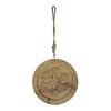 FURNIinspire Decorative Holiday Scene Props Set of 12 Wood Hanging Circle with Snow Cut for Christmas Tree, Party, Brown, 6"*6"*0.4" - 4 of 4