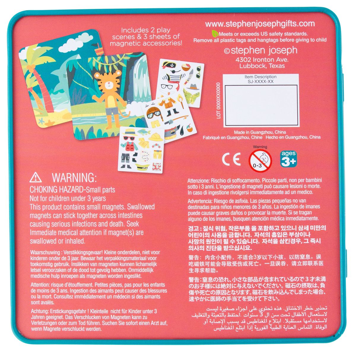 Stephen Joseph Gifts Kids Travel Tin Magnetic Dress Up - thumbnail 9